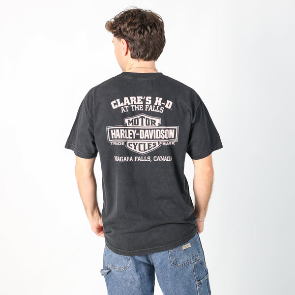 Black 90s Harley Davidson T-Shirt (L)